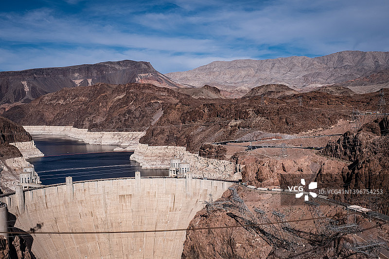 胡佛大坝的低水位图片素材