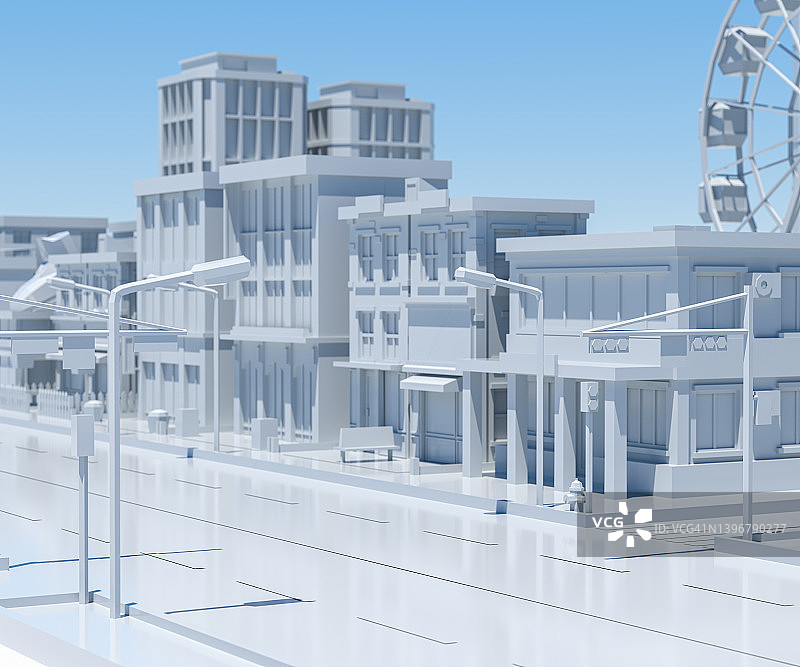 3D城市综合体图片素材