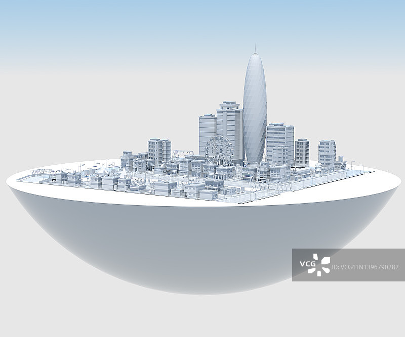 3D城市综合体图片素材