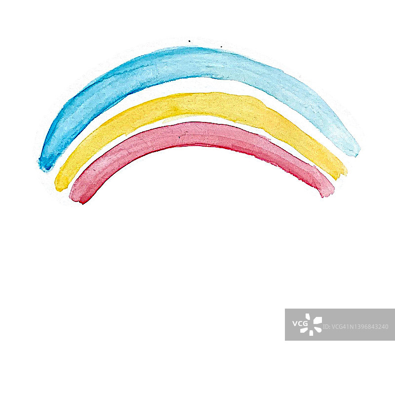 水彩彩虹插画图片素材