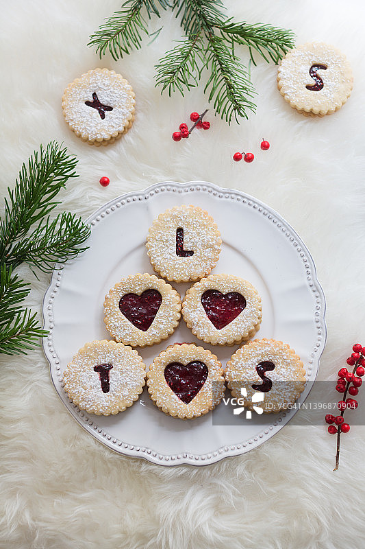 圣诞果酱曲奇图片素材