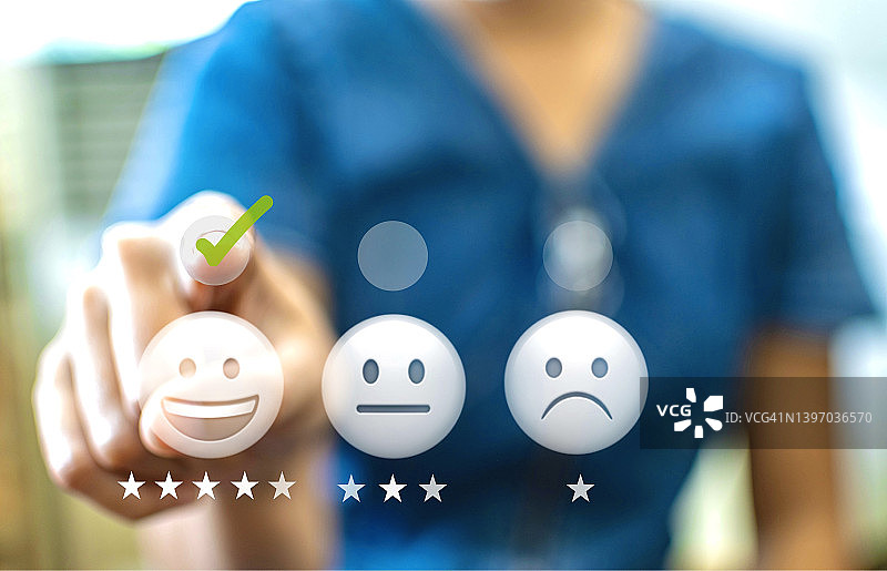 评论，评分满意度概念图片素材