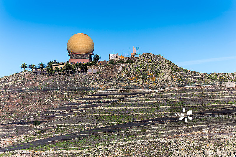 西班牙兰萨罗特岛哈里亚的先进空中观察军事点图片素材