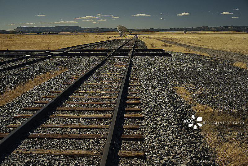 大型阵列的铁路轨道图片素材