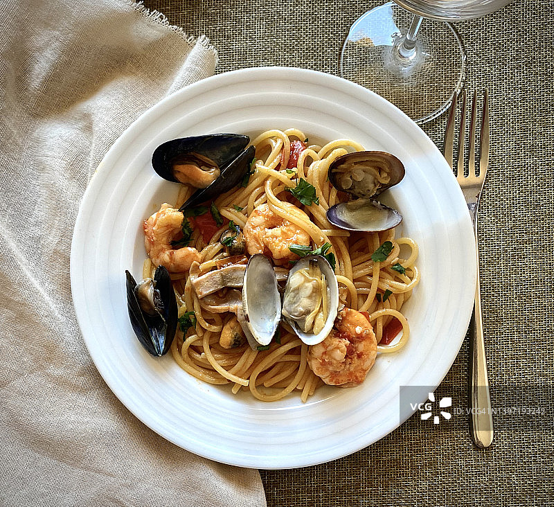 海鲜意大利面图片素材