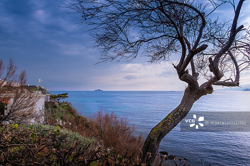 意大利托斯卡纳波普洛尼亚皮翁比诺步行图片素材