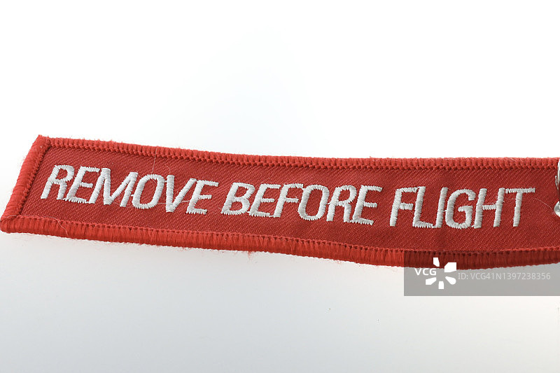 飞行前拆卸组件上使用的飞机标签图片素材