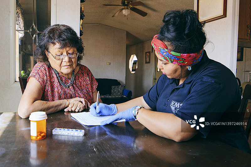 居家养老的医疗保健援助图片素材