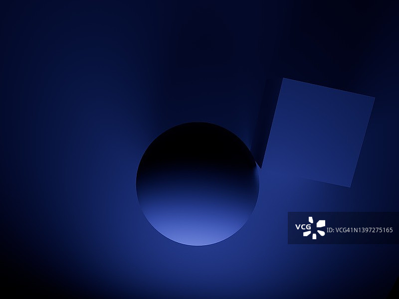 球体和立方体3D渲染图片素材
