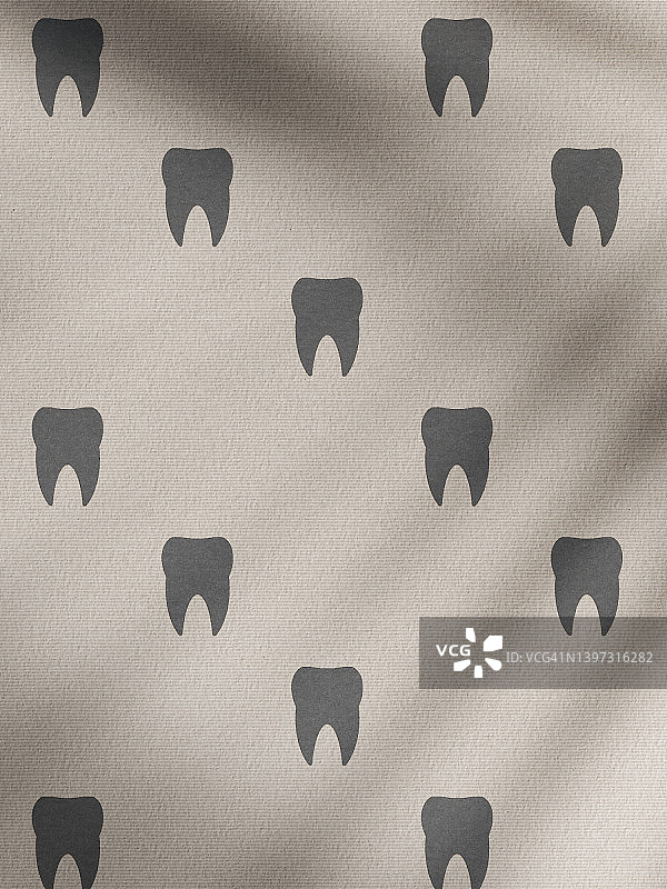 中性简约背景牙齿无缝图案图片素材