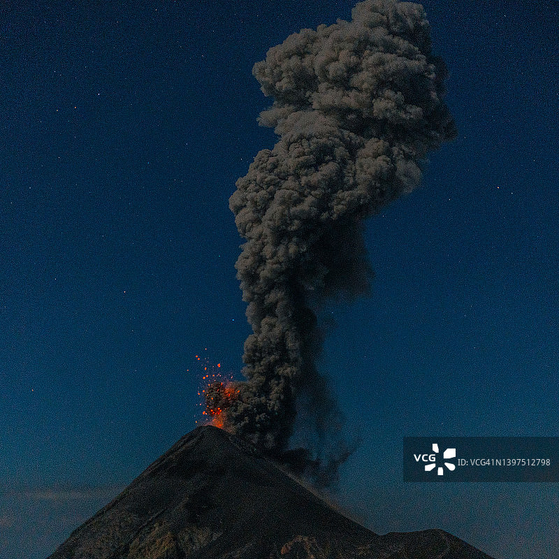 危地马拉富埃戈火山爆发图片素材