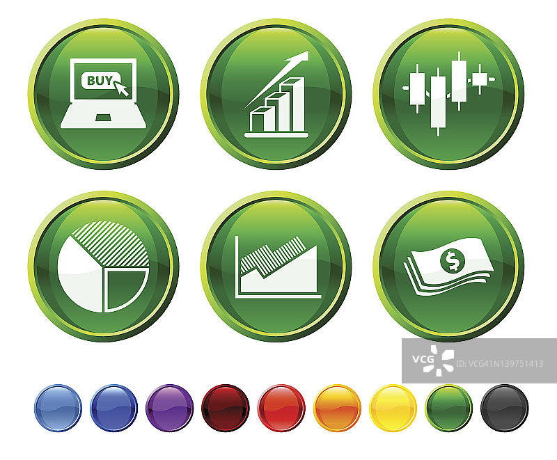 免版税股市矢量图标集图片素材