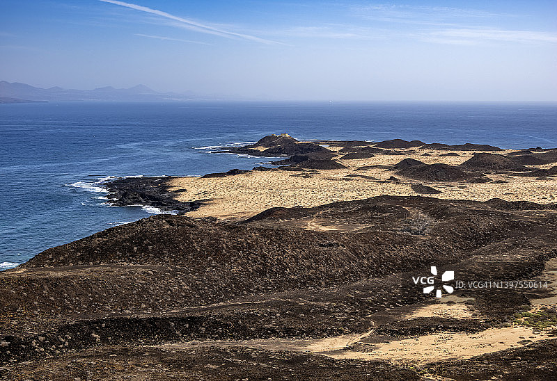 加那利群岛洛博斯岛自然公园的沙漠景观图片素材