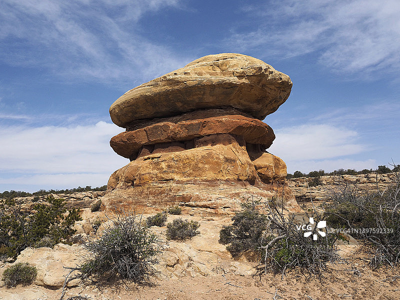 犹他州锡达梅萨的岩石构造图片素材