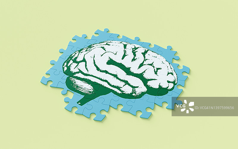 拼图大脑图片素材