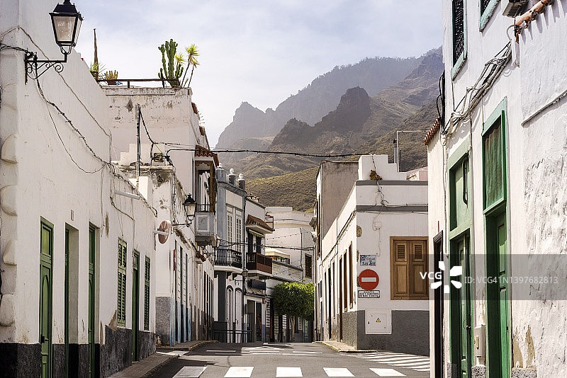 西班牙加那利群岛大加那利岛：阿加埃特老城区与塔马达巴自然公园图片素材