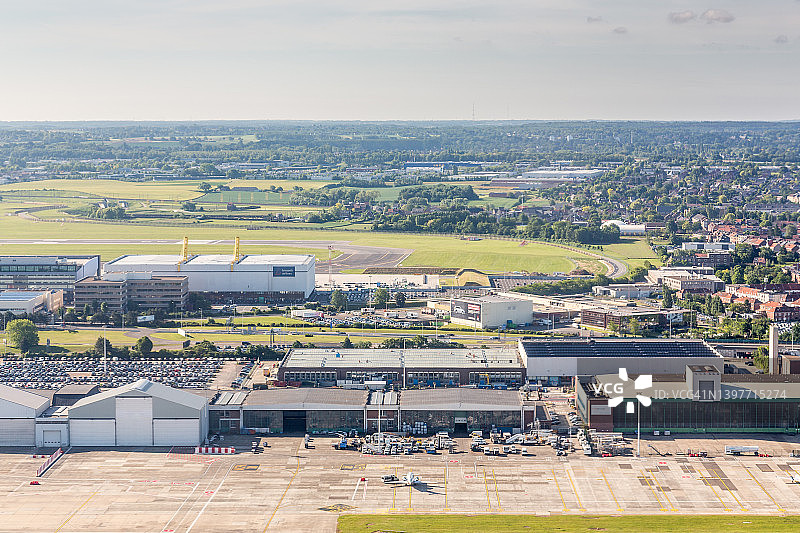 布鲁塞尔机场鸟瞰图片素材