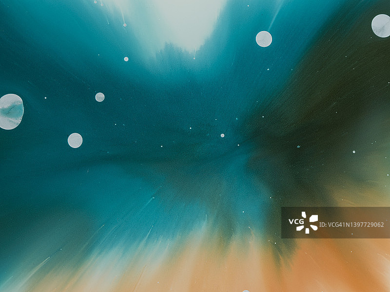 形成抽象背景的蓝色、白色和棕色油图片素材