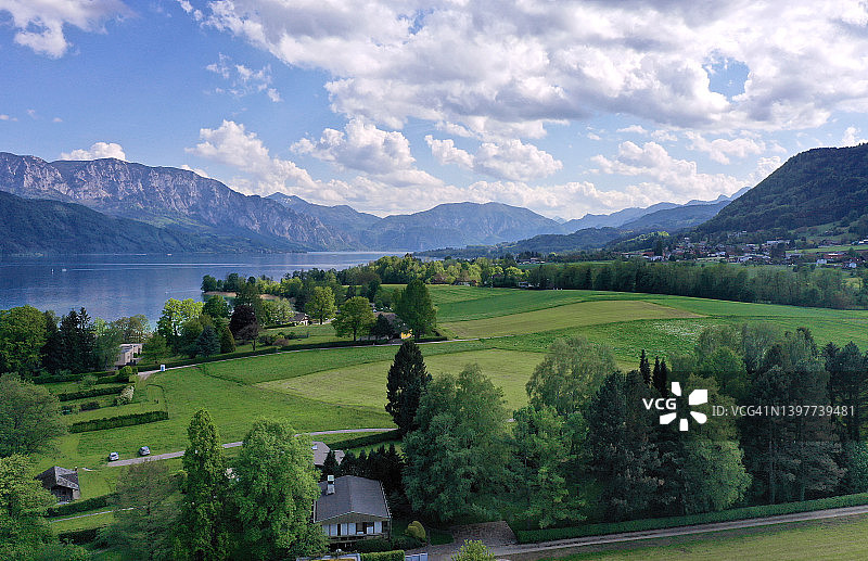 奥地利上奥地利州阿特湖畔阿特湖图片素材