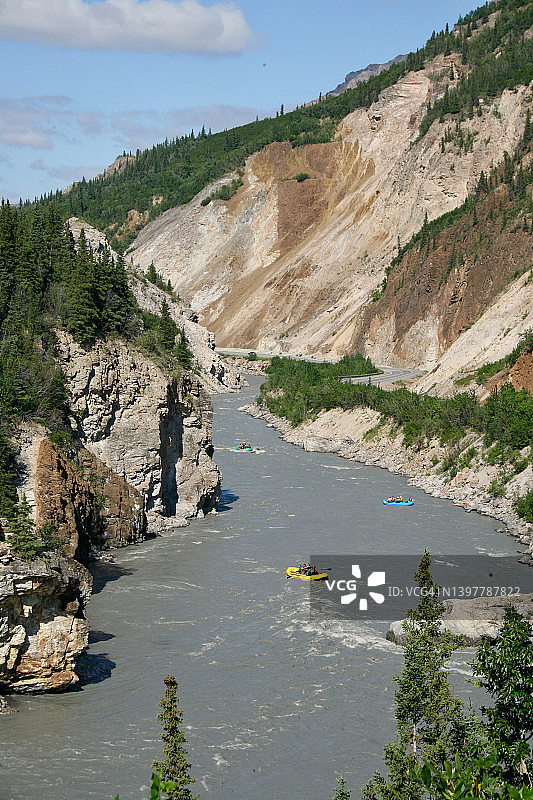 德纳里国家公园的野人河漂流图片素材