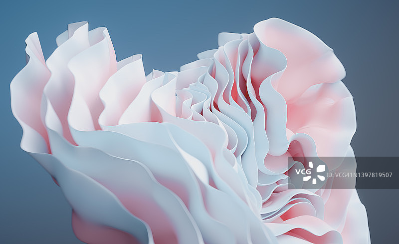 3D渲染抽象波浪图案图片素材