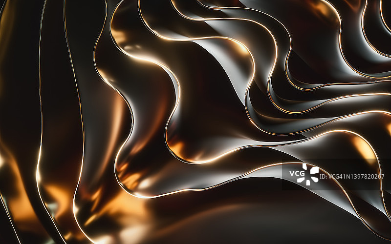 抽象波浪图案3D设计图片素材