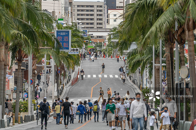 日本那霸市的主要街道图片素材