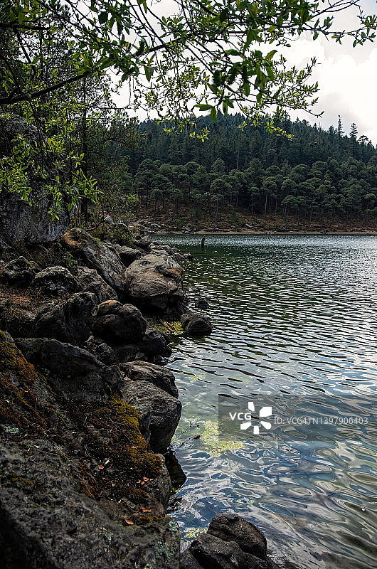 伊图尔维德水坝，拉斯卡诺阿斯，圣地亚哥特拉扎拉公共财产，墨西哥州伊西德罗法贝拉，墨西哥图片素材