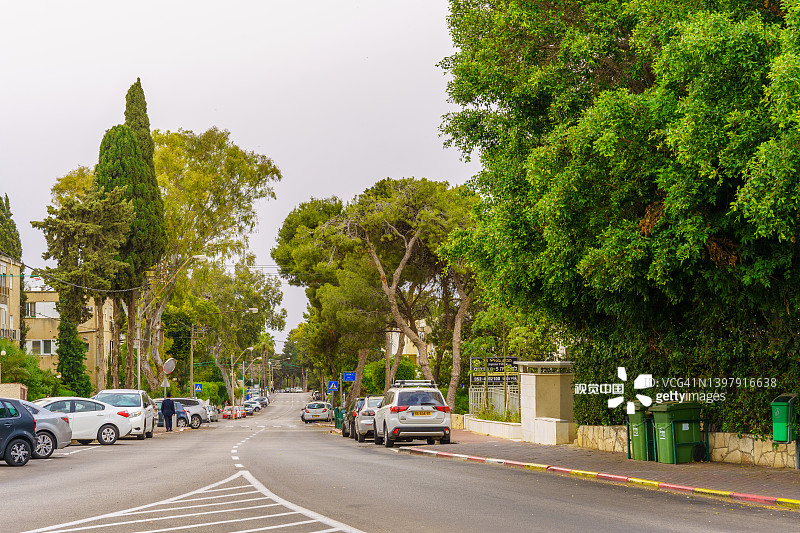 海法纳韦沙阿南的哈加利尔街图片素材