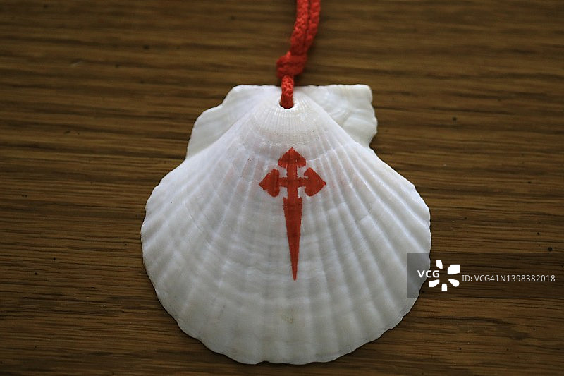 朝圣之路的象征性贝壳图片素材
