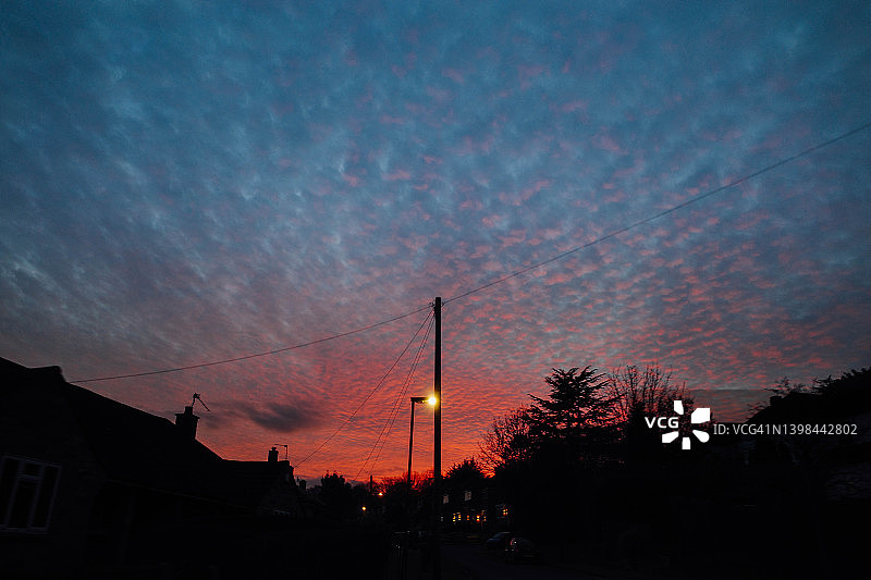 燃烧天空的日落图片素材