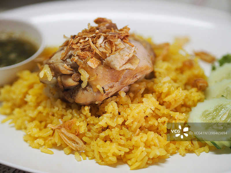 传统印度鸡肉布瑞雅尼图片素材