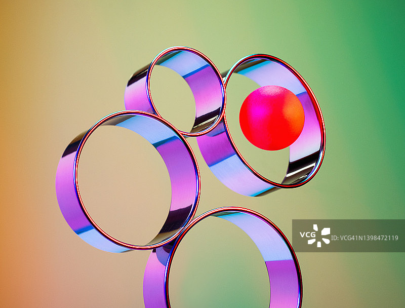 抽象环和球图片素材