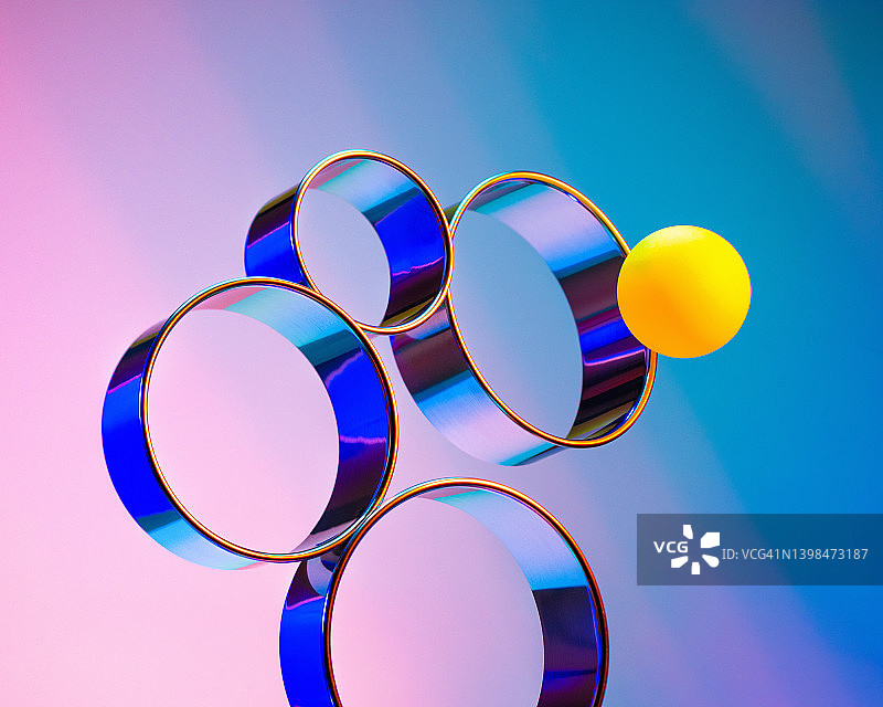 抽象环和球图片素材