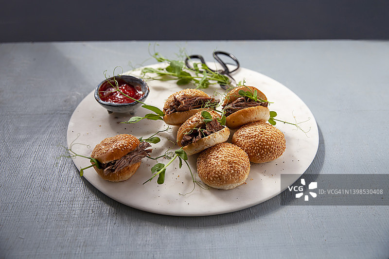 即食迷你汉堡图片素材