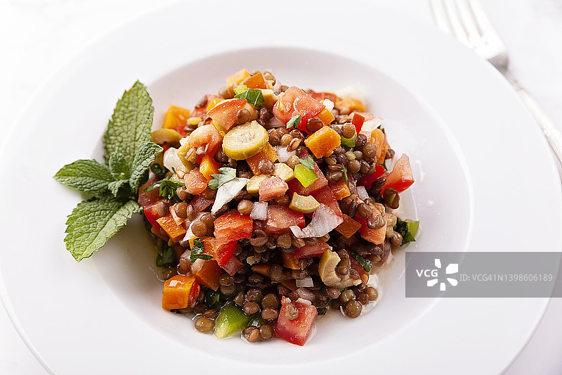 扁豆沙拉图片素材