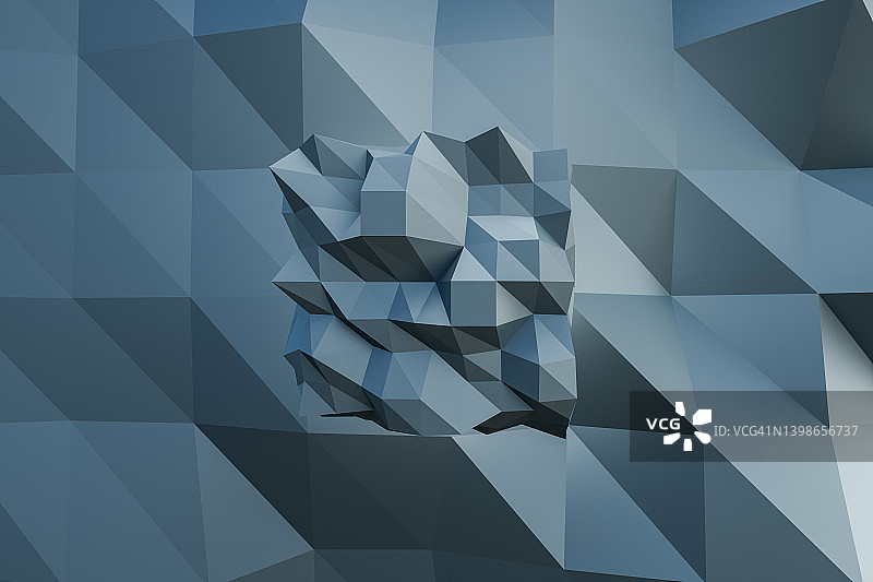 褶皱纸面低多边形建模图片素材