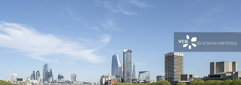 阳光明媚的伦敦城市天际线全景图片素材