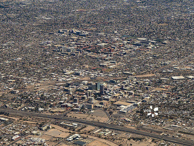 亚利桑那州图森市的航拍景色图片素材