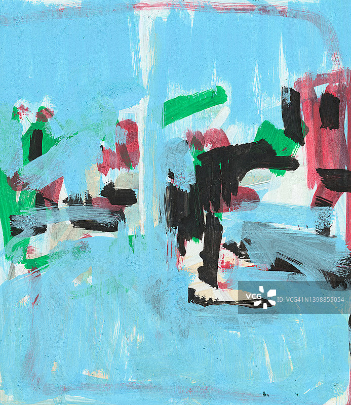 油漆绘制的城市空间抽象插画图片素材