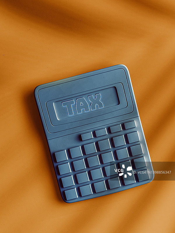 退税概念：计算器、笔和纸图片素材