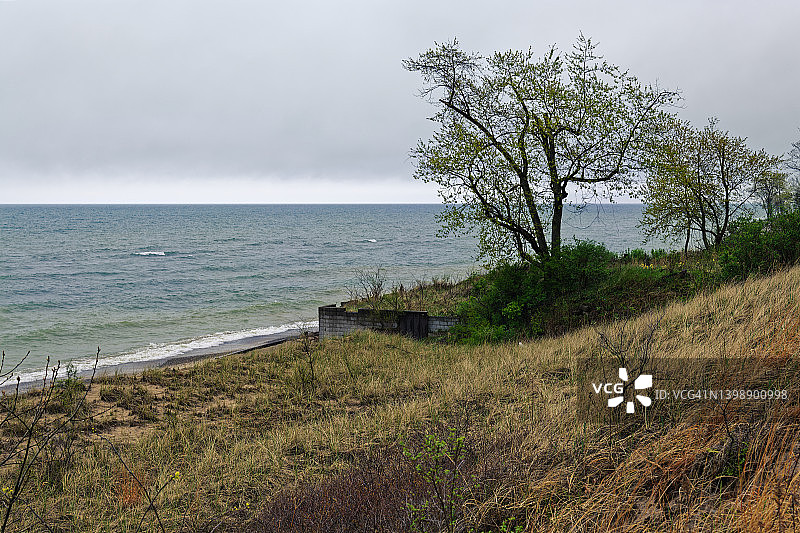 在印第安纳沙丘国家公园享受国家公园风光图片素材