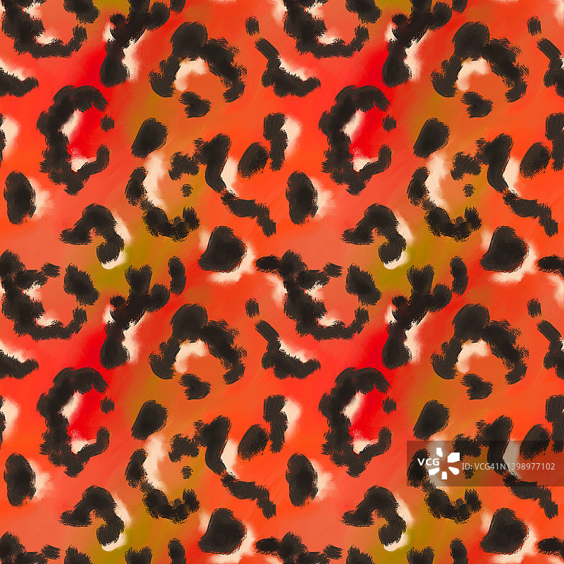 红色绿色豹纹图片素材