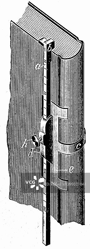 用于在书脊上画线的直尺图片素材