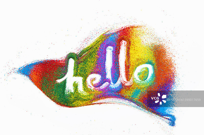 彩色文字Hello图片素材