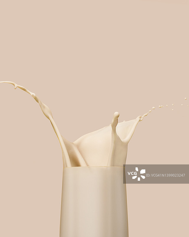 香草饮料飞溅图片素材