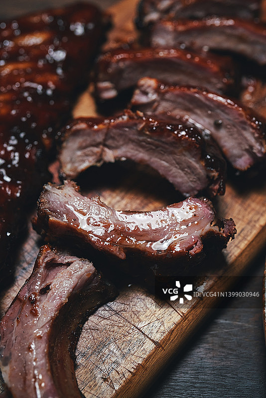 烤猪肋排图片素材