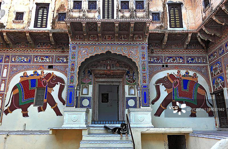 拉贾斯坦邦曼达瓦古镇的房屋图片素材