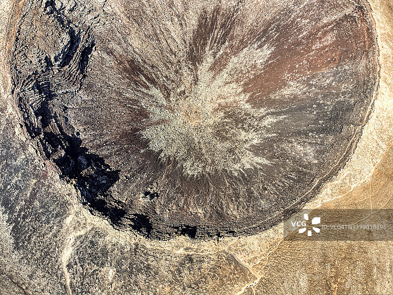 加那利群岛火山陨石坑航拍图片素材