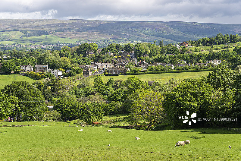 英格兰德比郡高地峰区查尔斯沃思村图片素材